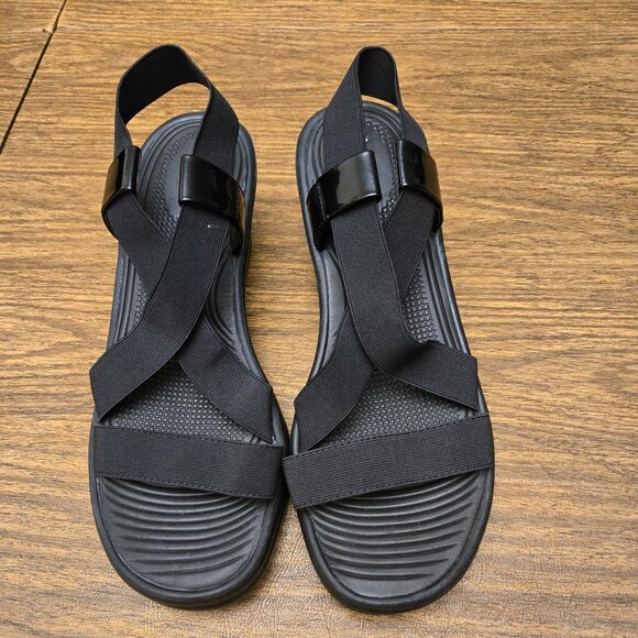 SKECHERS Cali Women's Ramblers Black Strappy Wedge Open Toe Sandals - Size 9M - Picture 10 of 16